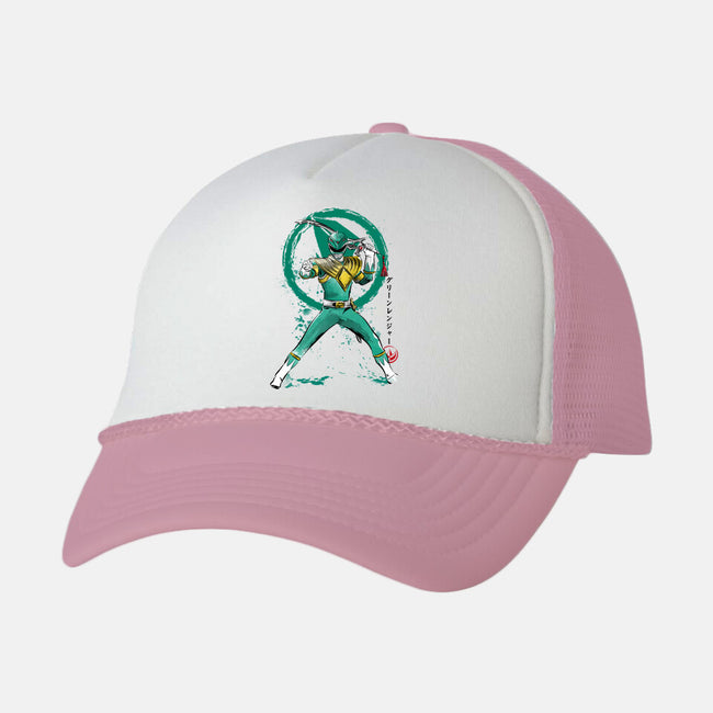 Green Ranger Sumi-e-unisex trucker hat-DrMonekers