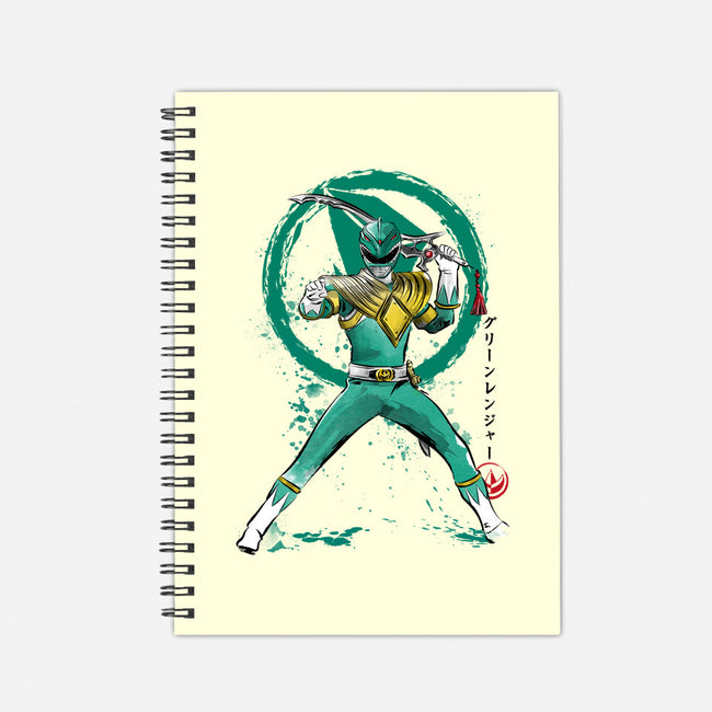 Green Ranger Sumi-e-none dot grid notebook-DrMonekers