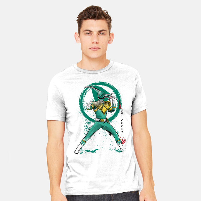 Green Ranger Sumi-e-mens heavyweight tee-DrMonekers