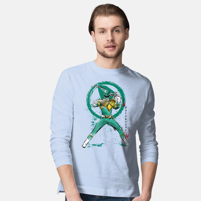 Green Ranger Sumi-e-mens long sleeved tee-DrMonekers