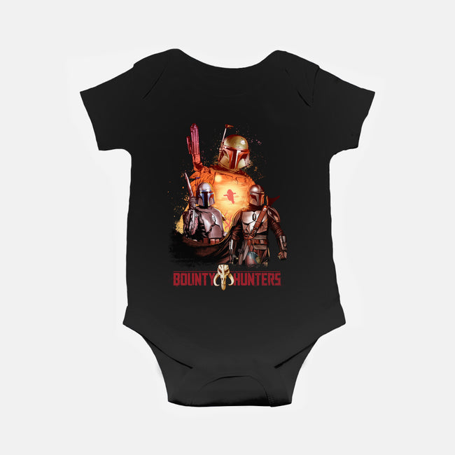 Bounty Hunters-baby basic onesie-Conjura Geek