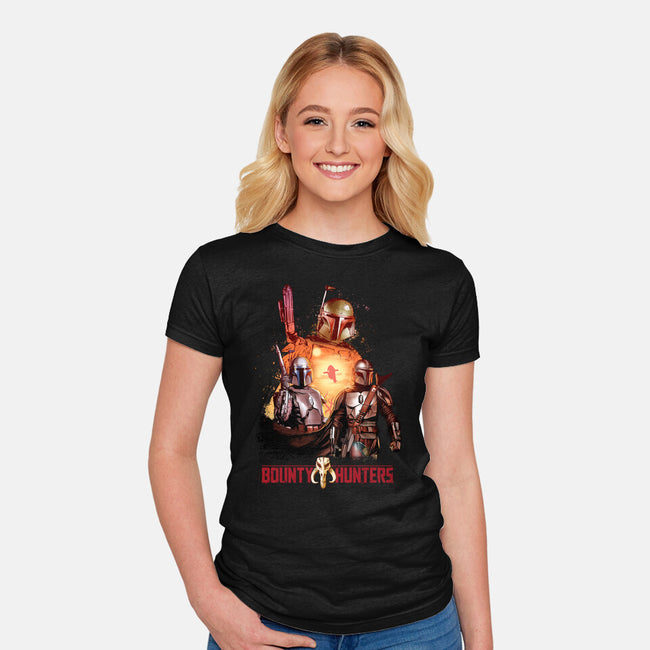 Bounty Hunters-womens fitted tee-Conjura Geek