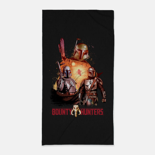 Bounty Hunters-none beach towel-Conjura Geek