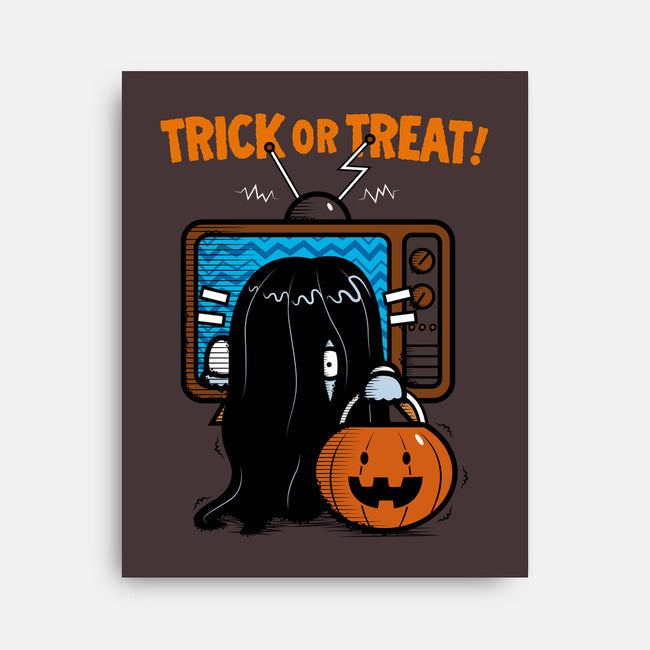 Trick Or Treat TV-none stretched canvas-krisren28