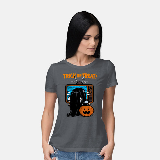Trick Or Treat TV-womens basic tee-krisren28