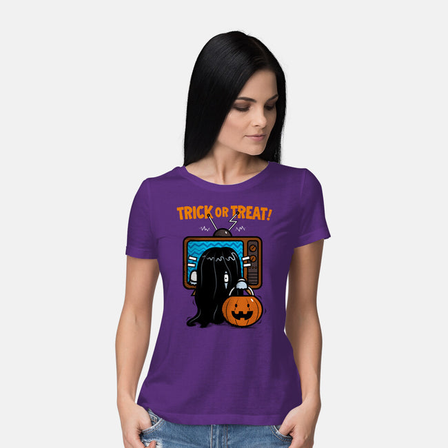 Trick Or Treat TV-womens basic tee-krisren28