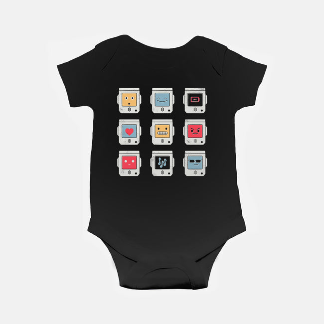 Robotic Emojis-baby basic onesie-paulagarcia