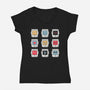 Robotic Emojis-womens v-neck tee-paulagarcia