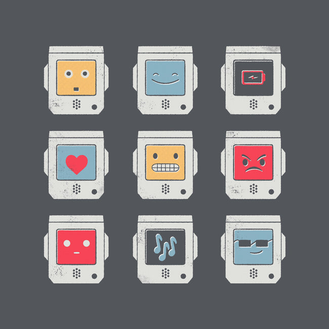 Robotic Emojis-none stretched canvas-paulagarcia