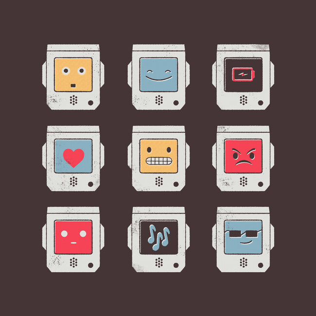 Robotic Emojis-none stretched canvas-paulagarcia