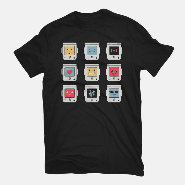 Robotic Emojis-womens basic tee-paulagarcia