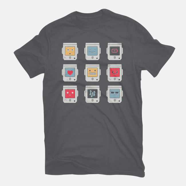 Robotic Emojis-womens basic tee-paulagarcia