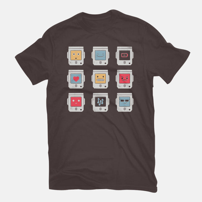 Robotic Emojis-womens basic tee-paulagarcia