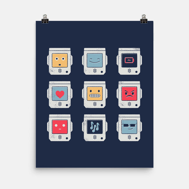 Robotic Emojis-none matte poster-paulagarcia