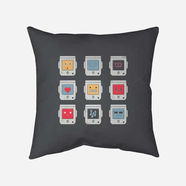 Robotic Emojis-none removable cover w insert throw pillow-paulagarcia