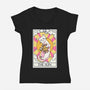 Sun Cat-womens v-neck tee-Conjura Geek