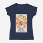Sun Cat-womens v-neck tee-Conjura Geek