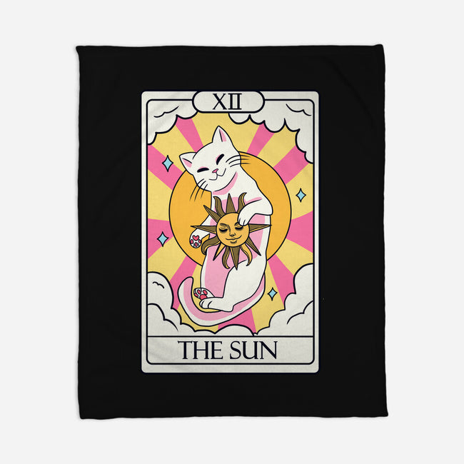 Sun Cat-none fleece blanket-Conjura Geek