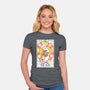 Sun Cat-womens fitted tee-Conjura Geek