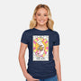 Sun Cat-womens fitted tee-Conjura Geek