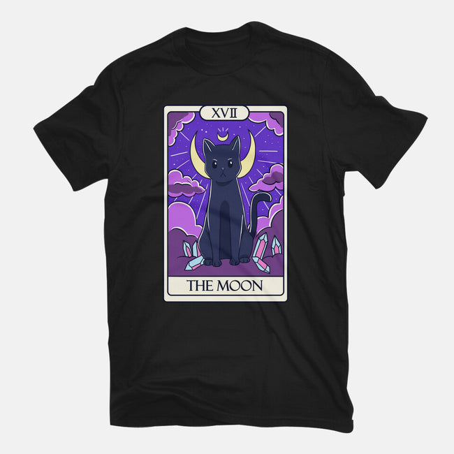 Moon Cat Tarot-womens basic tee-Conjura Geek