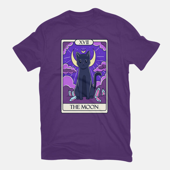 Moon Cat Tarot-womens basic tee-Conjura Geek