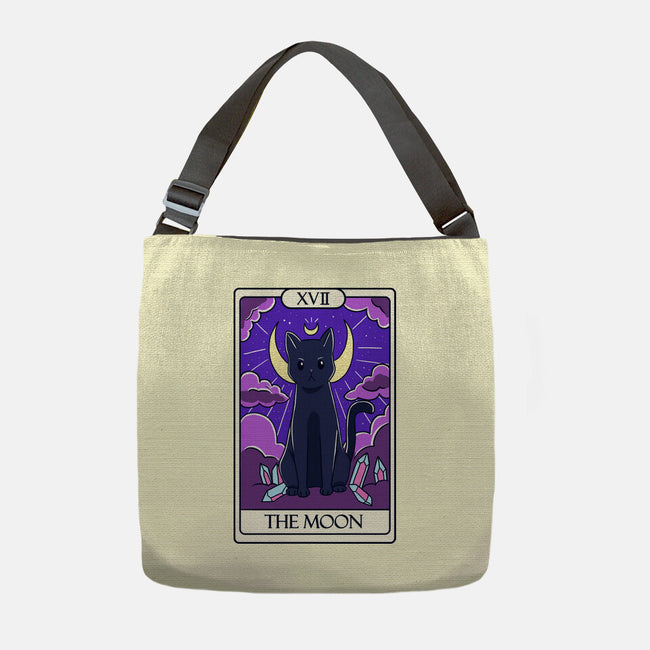 Moon Cat Tarot-none adjustable tote bag-Conjura Geek