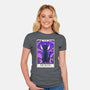 Moon Cat Tarot-womens fitted tee-Conjura Geek