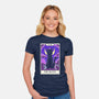 Moon Cat Tarot-womens fitted tee-Conjura Geek