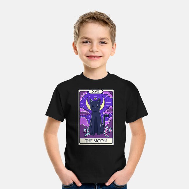 Moon Cat Tarot-youth basic tee-Conjura Geek