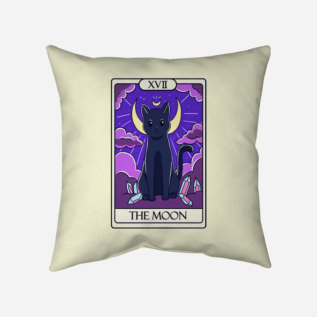 Moon Cat Tarot-none removable cover w insert throw pillow-Conjura Geek