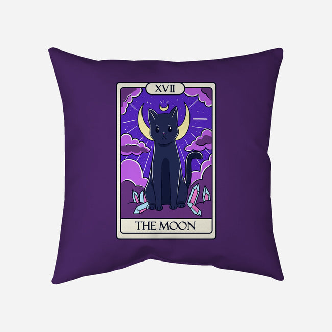 Moon Cat Tarot-none removable cover w insert throw pillow-Conjura Geek