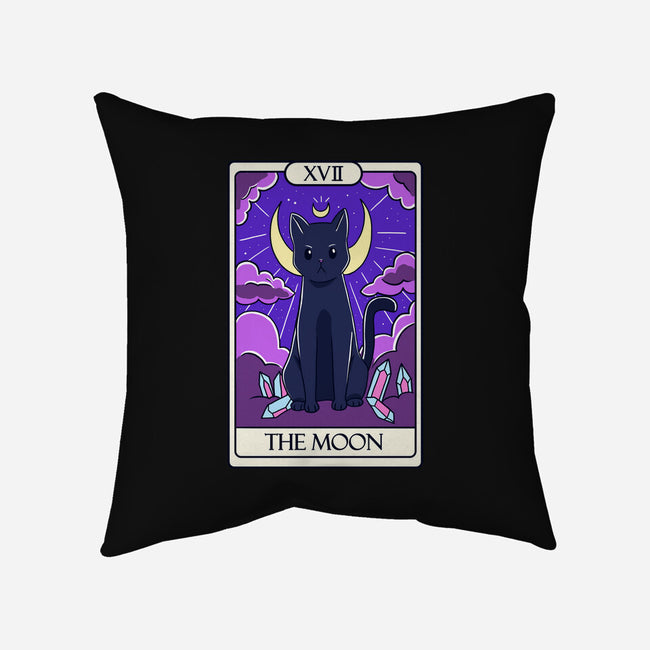 Moon Cat Tarot-none removable cover throw pillow-Conjura Geek