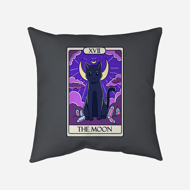 Moon Cat Tarot-none removable cover throw pillow-Conjura Geek