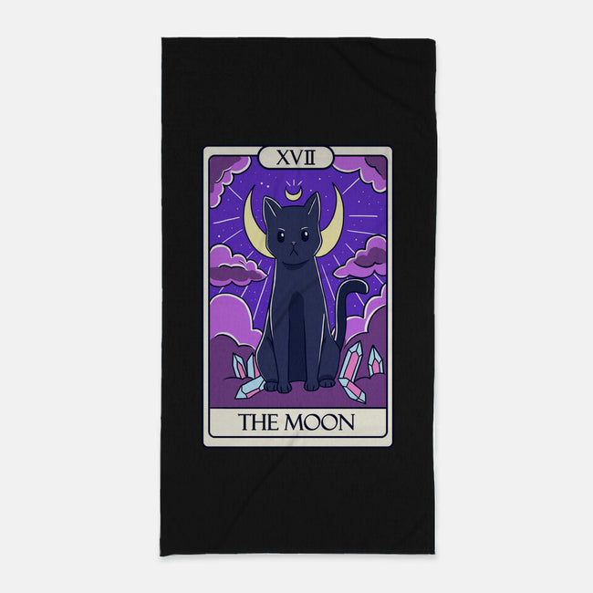 Moon Cat Tarot-none beach towel-Conjura Geek