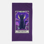 Moon Cat Tarot-none beach towel-Conjura Geek