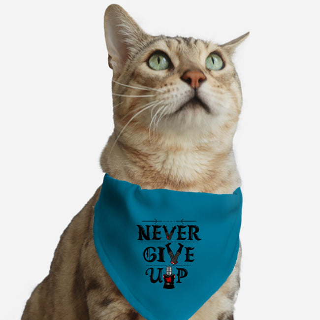 Knights Never Give Up-cat adjustable pet collar-Boggs Nicolas