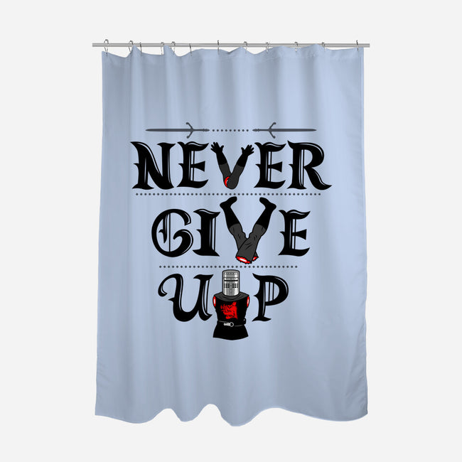 Knights Never Give Up-none polyester shower curtain-Boggs Nicolas