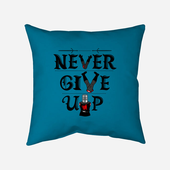 Knights Never Give Up-none removable cover w insert throw pillow-Boggs Nicolas