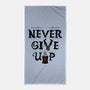 Knights Never Give Up-none beach towel-Boggs Nicolas