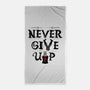 Knights Never Give Up-none beach towel-Boggs Nicolas