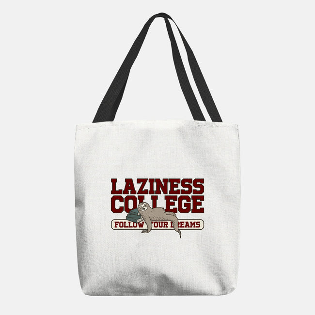 Laziness College-none basic tote bag-retrodivision