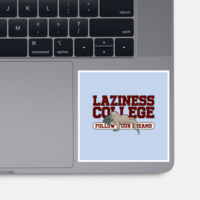 Laziness College-none glossy sticker-retrodivision