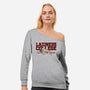 Laziness College-womens off shoulder sweatshirt-retrodivision