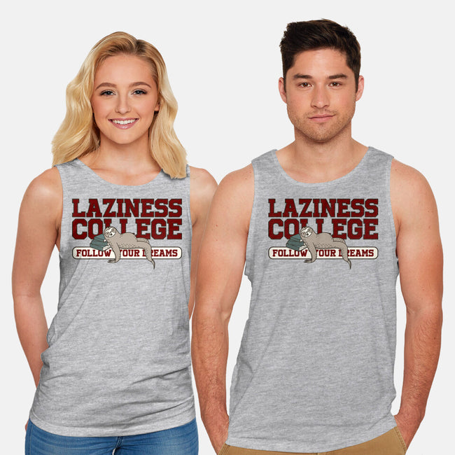 Laziness College-unisex basic tank-retrodivision