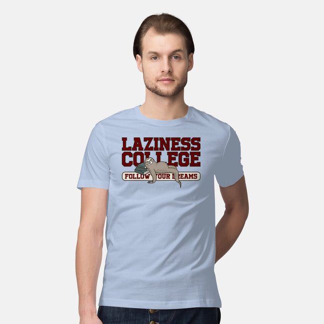 Laziness College-mens premium tee-retrodivision