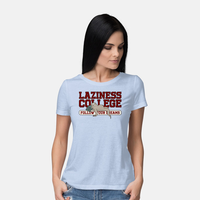 Laziness College-womens basic tee-retrodivision