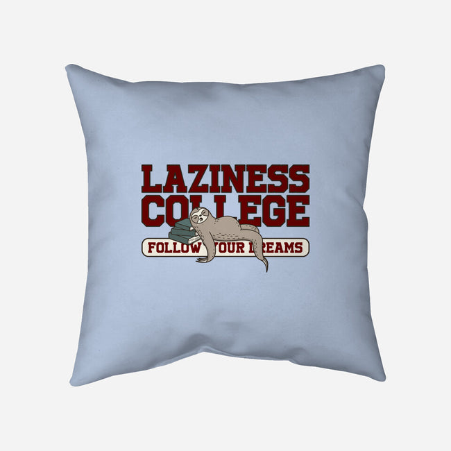 Laziness College-none removable cover w insert throw pillow-retrodivision