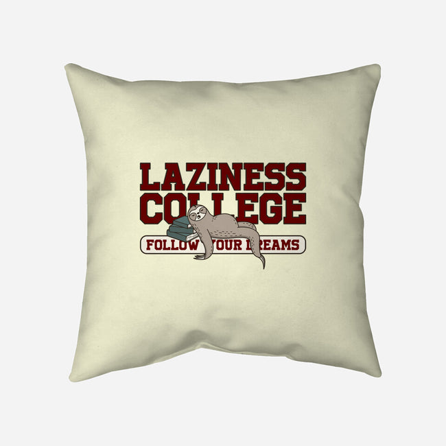 Laziness College-none removable cover w insert throw pillow-retrodivision