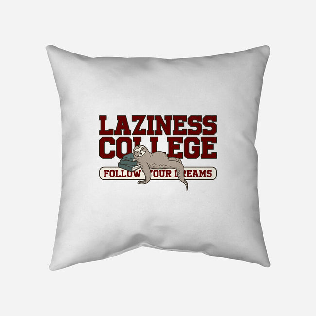 Laziness College-none removable cover w insert throw pillow-retrodivision